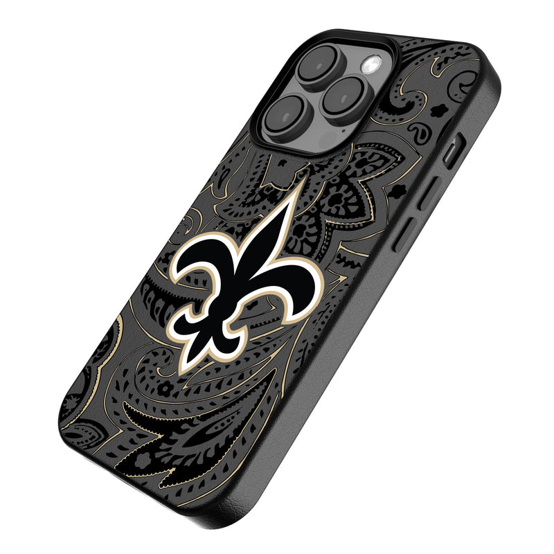 New Orleans Saints Paisley iPhone MagSafe Compatible Phone Case Iso.Jpg