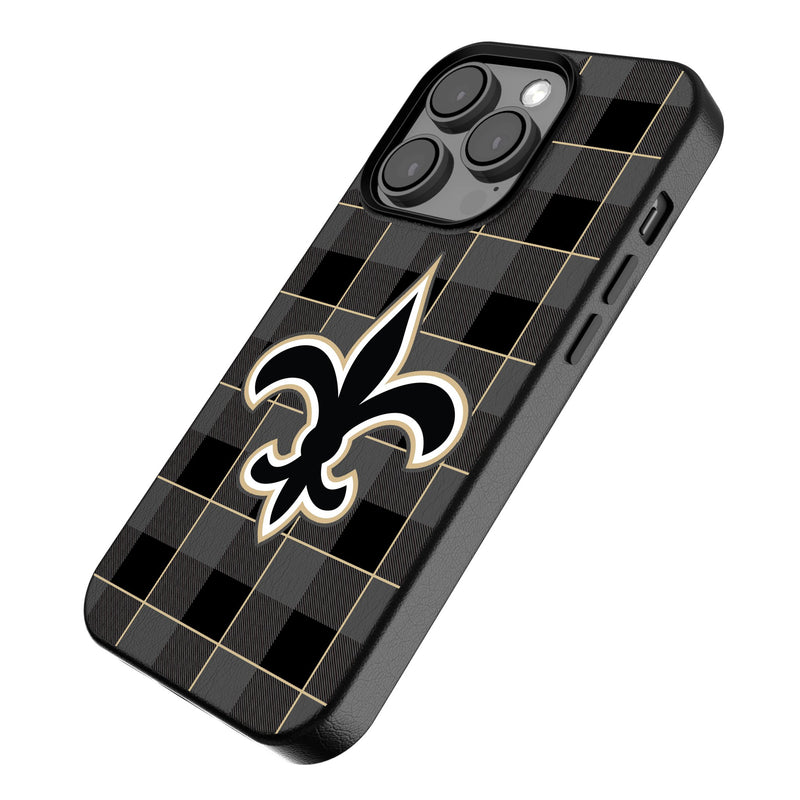 New Orleans Saints Plaid iPhone MagSafe Compatible Phone Case Iso.Jpg