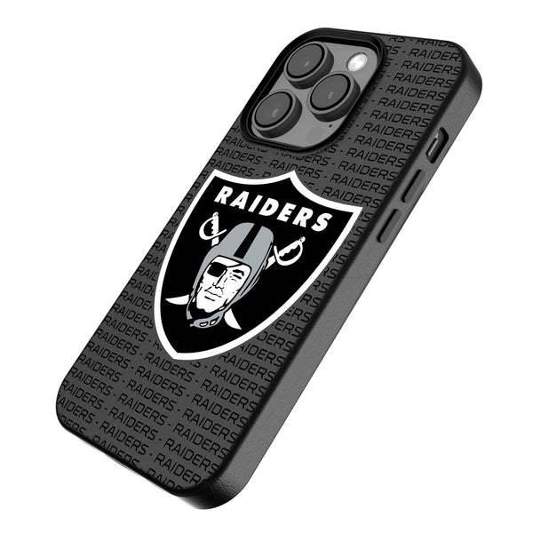 Las Vegas Raiders Text Backdrop iPhone MagSafe Compatible Phone Case Iso.Jpg