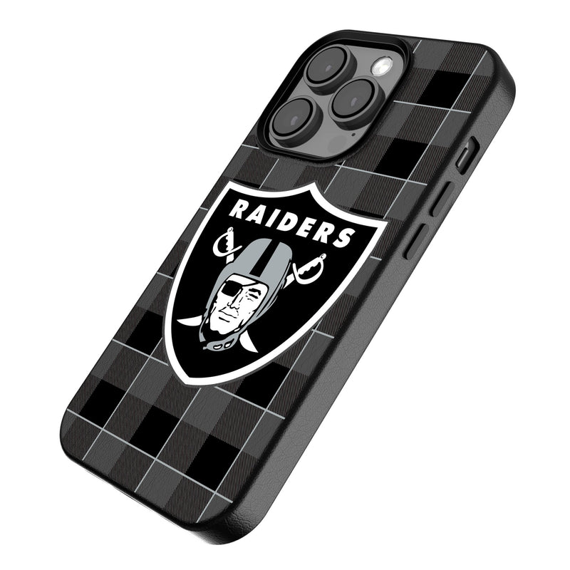 Las Vegas Raiders Plaid iPhone Magnetic Phone Case Iso.Jpg