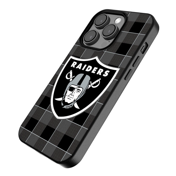 Las Vegas Raiders Plaid iPhone MagSafe Compatible Phone Case Iso.Jpg