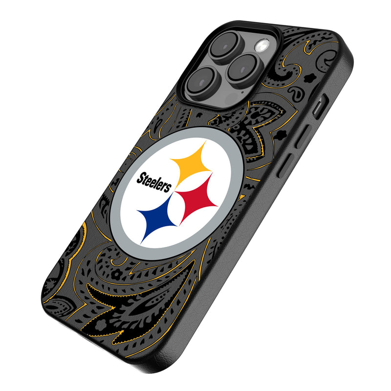 Pittsburgh Steelers Paisley iPhone Magnetic Phone Case Iso.Jpg