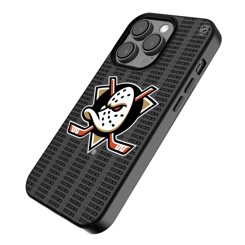 Anaheim Ducks Text Backdrop iPhone MagSafe Compatible Phone Case Iso.Jpg