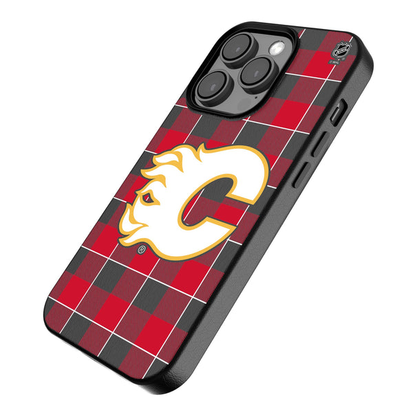 Calgary Flames Plaid iPhone MagSafe Compatible Phone Case Iso.Jpg