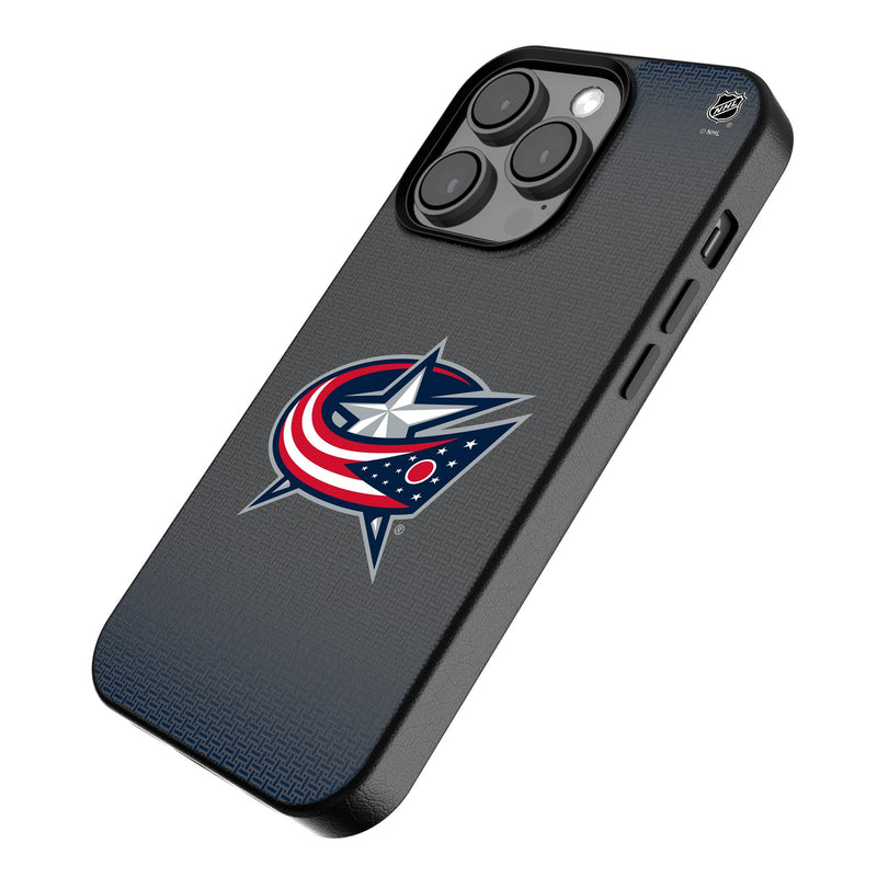 Columbus Blue Jackets Linen iPhone MagSafe Compatible Phone Case Iso.Jpg