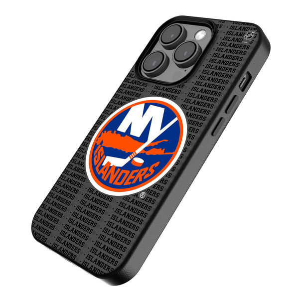 New York Islanders Text Backdrop iPhone MagSafe Compatible Phone Case Iso.Jpg