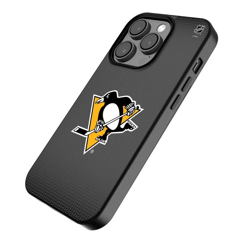 Pittsburgh Penguins Linen iPhone MagSafe Compatible Phone Case Iso.Jpg