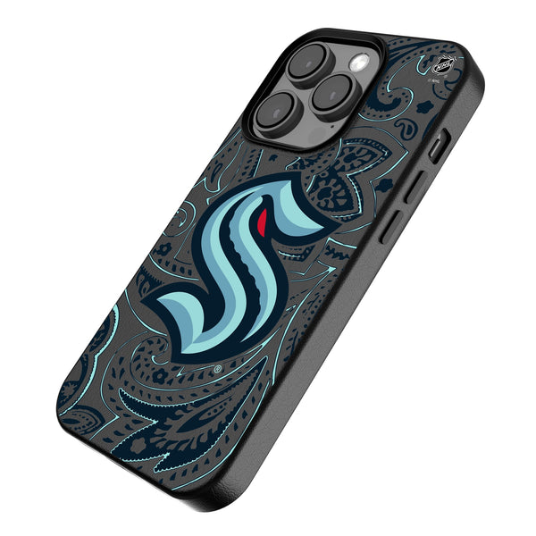 Seattle Kraken Paisley iPhone MagSafe Compatible Phone Case Iso.Jpg