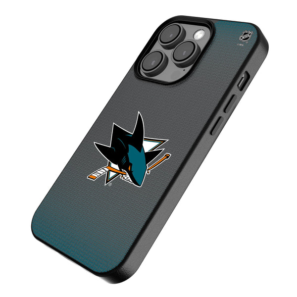 San Jose Sharks Linen iPhone MagSafe Compatible Phone Case Iso.Jpg