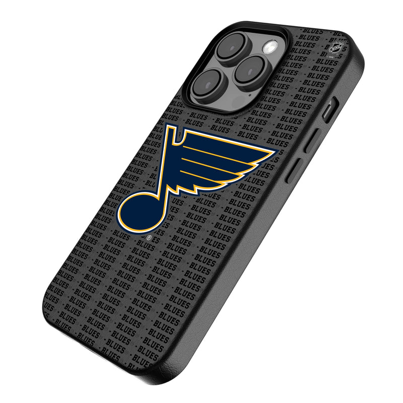 St. Louis Blues Text Backdrop iPhone MagSafe Compatible Phone Case Iso.Jpg