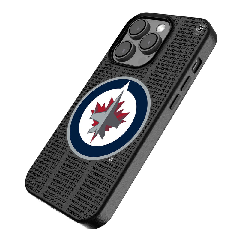 Winnipeg Jets Text Backdrop iPhone MagSafe Compatible Phone Case Iso.Jpg