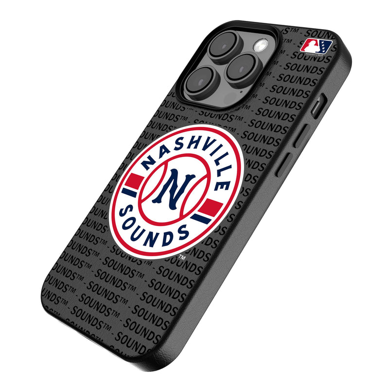 Nashville Sounds Text Backdrop iPhone MagSafe Compatible Phone Case Iso.Jpg