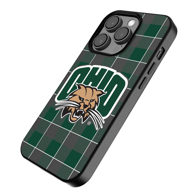 Ohio University Bobcats Plaid iPhone MagSafe Compatible Phone Case Iso.Jpg