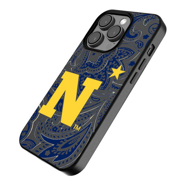 United State Naval Academy Midshipmen Paisley iPhone MagSafe Compatible Phone Case Iso.Jpg