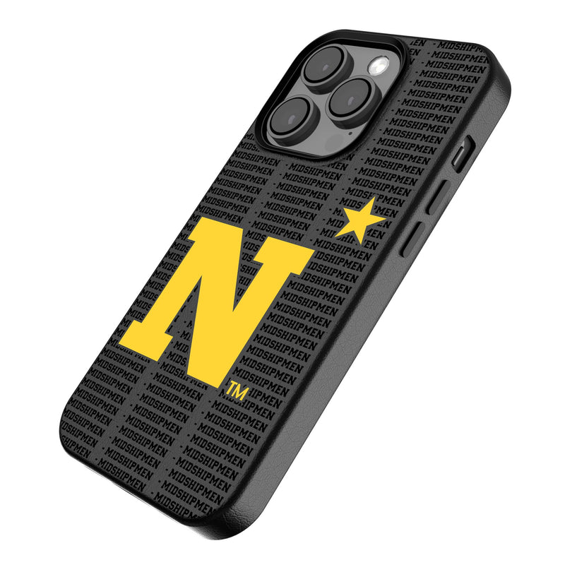 United State Naval Academy Midshipmen Text Backdrop iPhone MagSafe Compatible Phone Case Iso.Jpg