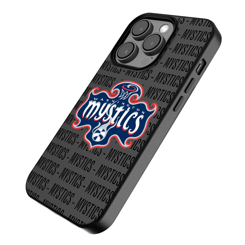 Washington Mystics Text Backdrop iPhone MagSafe Compatible Phone Case Iso.Jpg