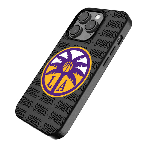 Los Angeles Sparks Text Backdrop iPhone MagSafe Compatible Phone Case Iso.Jpg