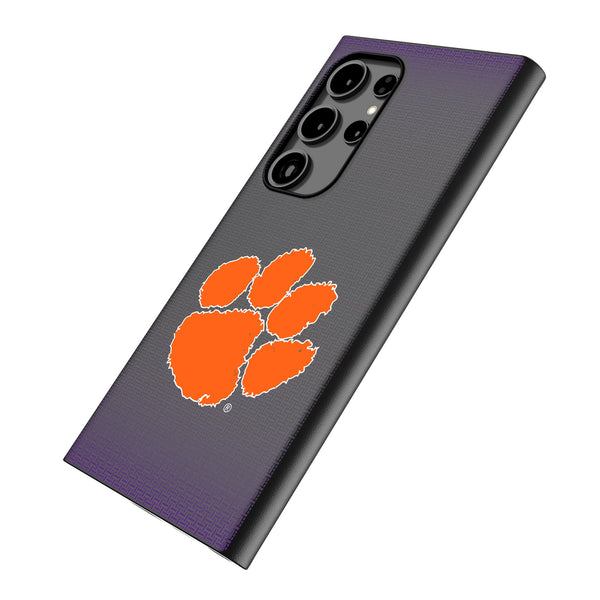 Clemson University Tigers Linen Galaxy MagSafe Compatible Phone Case Iso.Jpg