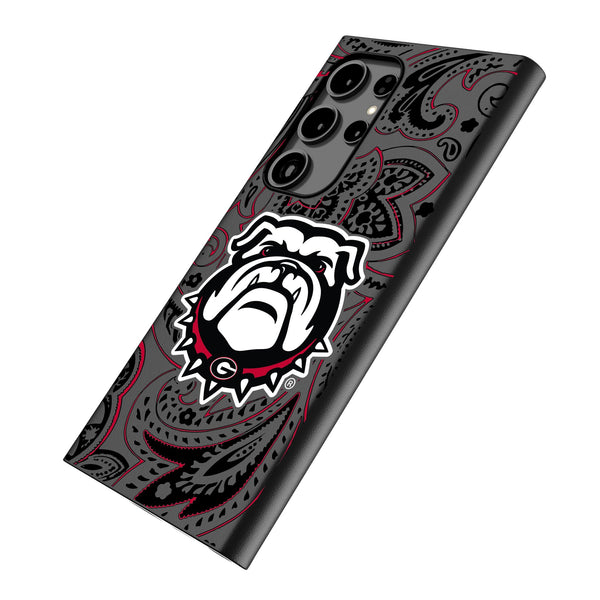 University of Georgia Bulldogs Uga Paisley Galaxy MagSafe Compatible Phone Case Iso.Jpg