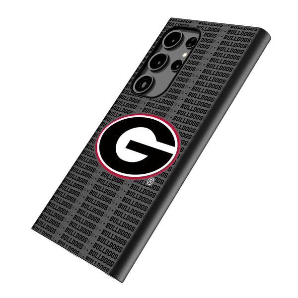 University of Georgia Bulldogs Text Backdrop Galaxy MagSafe Compatible Phone Case Iso.Jpg