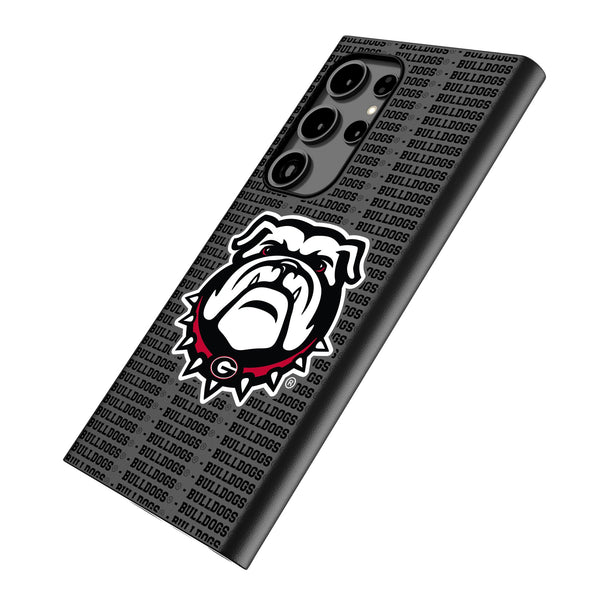 University of Georgia Bulldogs Uga Text Backdrop Galaxy MagSafe Compatible Phone Case Iso.Jpg