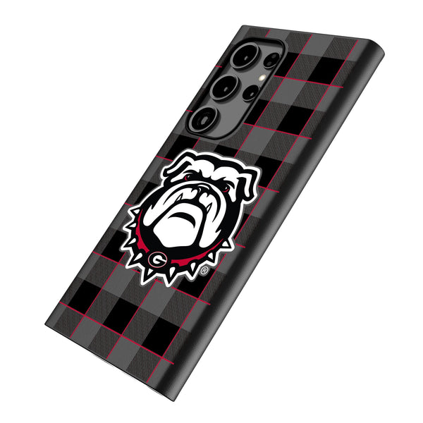 University of Georgia Bulldogs Uga Plaid Galaxy MagSafe Compatible Phone Case Iso.Jpg