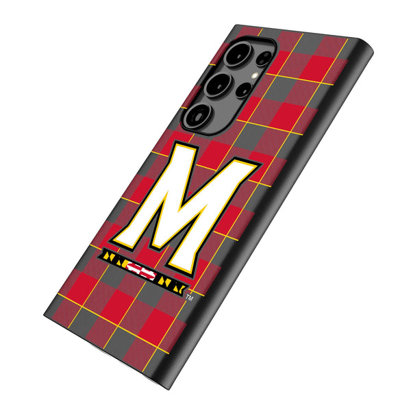 University of Maryland Terrapins Plaid Galaxy MagSafe Compatible Phone Case Iso.Jpg