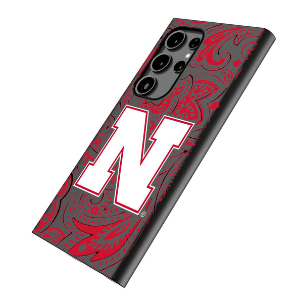 University of Nebraska Huskers Block N Paisley Galaxy MagSafe Compatible Phone Case Iso.Jpg