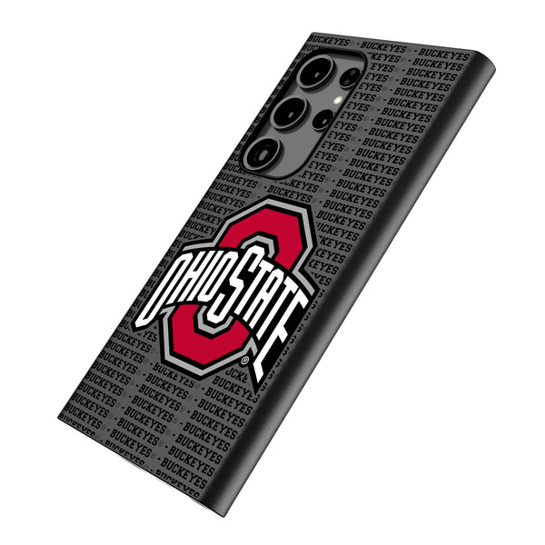 Ohio State University Buckeyes Text Backdrop Galaxy MagSafe Compatible Phone Case Iso.Jpg