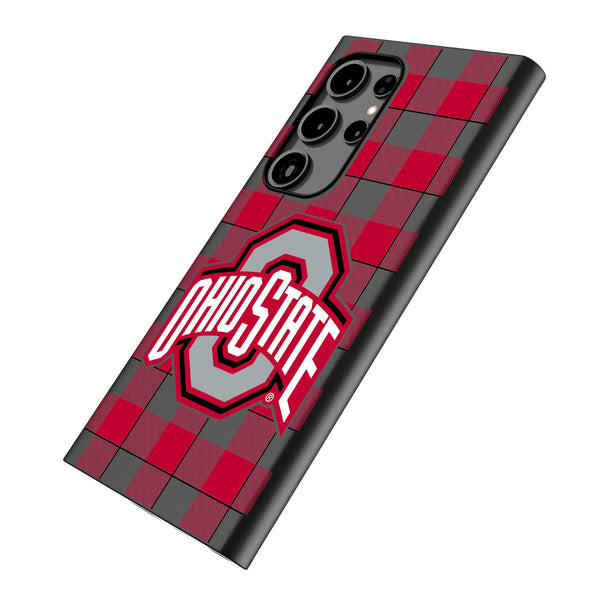 Ohio State University Buckeyes Plaid Galaxy MagSafe Compatible Phone Case Iso.Jpg