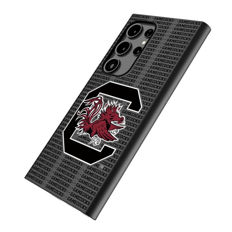 University of South Carolina Gamecocks Text Backdrop Galaxy MagSafe Compatible Phone Case Iso.Jpg