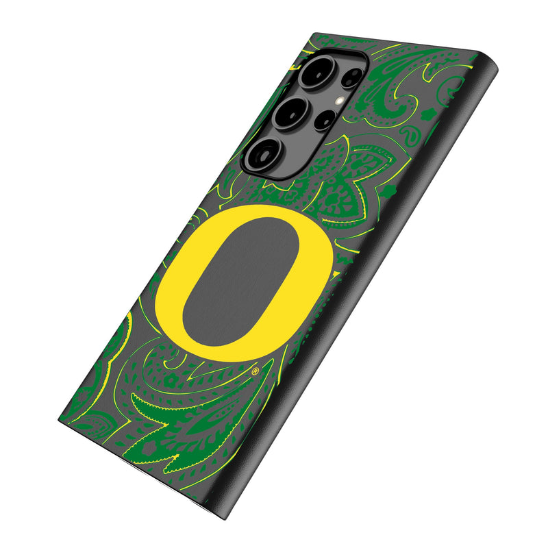 University of Oregon Ducks Paisley Galaxy MagSafe Compatible Phone Case Iso.Jpg