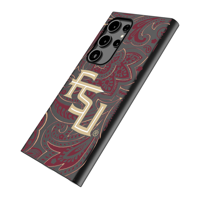 Florida State University Seminoles Athletic Wordmark Paisley Galaxy MagSafe Compatible Phone Case Iso.Jpg