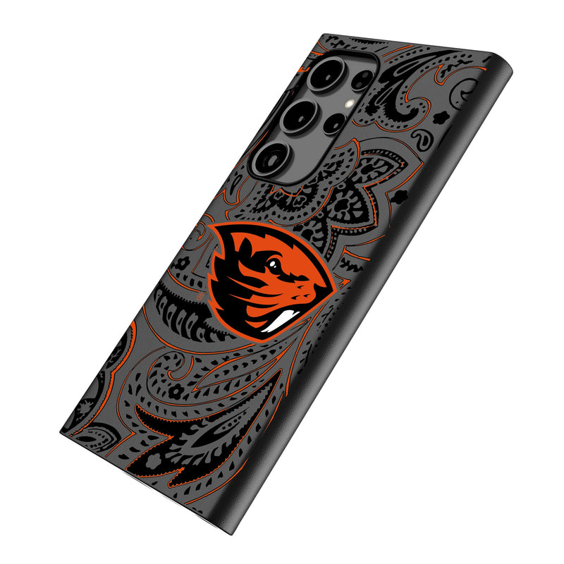 Oregon State University Beavers Paisley Galaxy MagSafe Compatible Phone Case Iso.Jpg