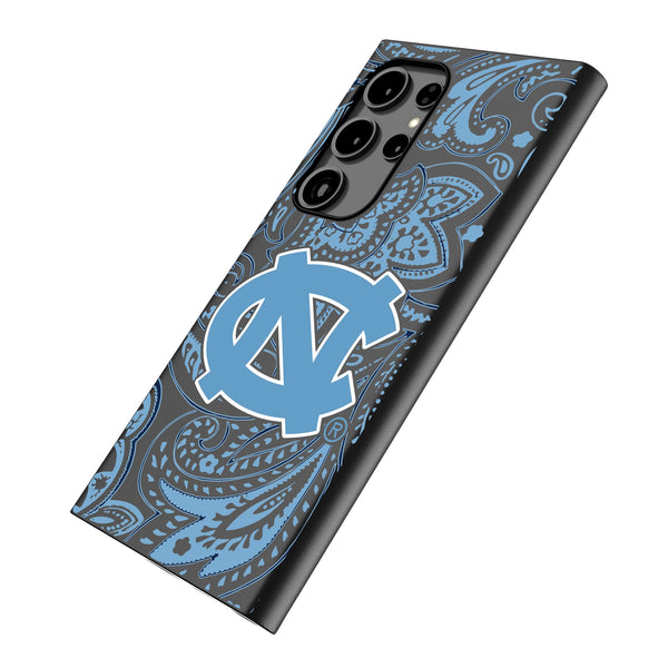 University of North Carolina Tar Heels Paisley Galaxy MagSafe Compatible Phone Case Iso.Jpg