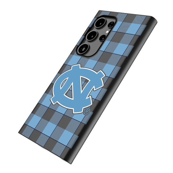 University of North Carolina Tar Heels Plaid Galaxy MagSafe Compatible Phone Case Iso.Jpg