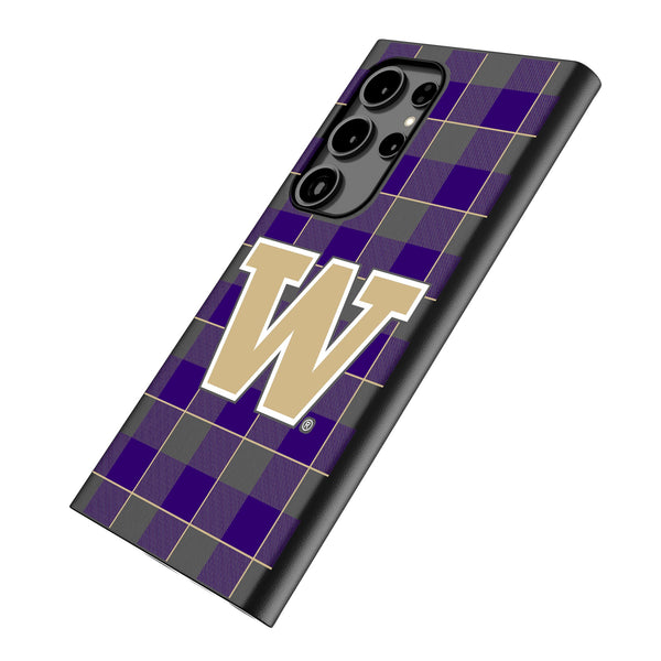 University of Washington Huskies Plaid Galaxy MagSafe Compatible Phone Case Iso.Jpg