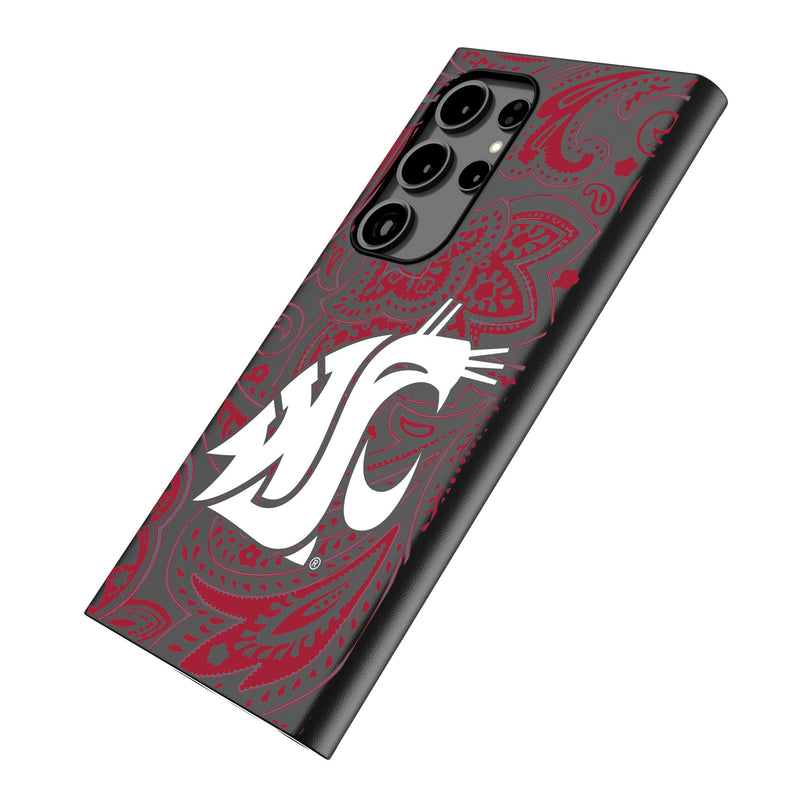 Washington State University Cougars Paisley Galaxy MagSafe Compatible Phone Case Iso.Jpg