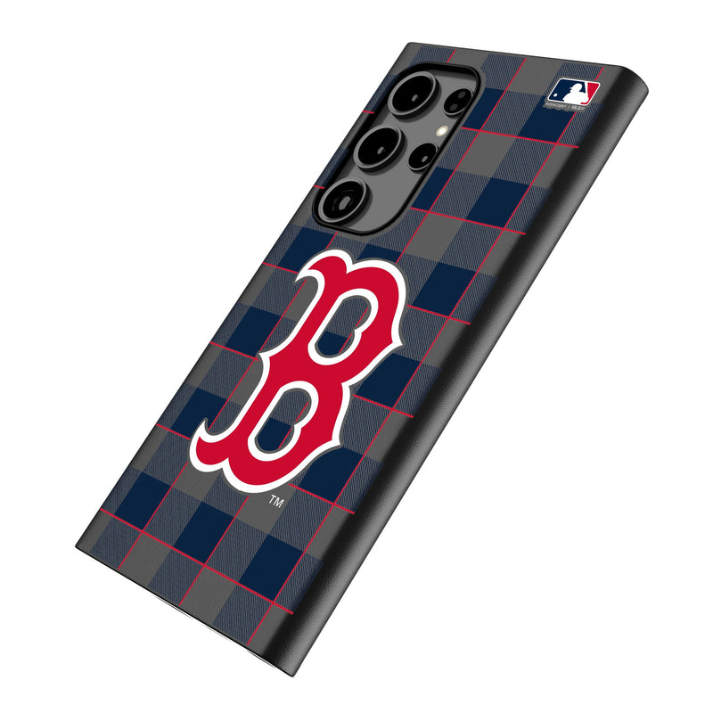 Boston Red Sox Plaid Galaxy MagSafe Compatible Phone Case Iso.Jpg