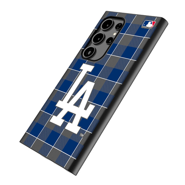 LA Dodgers Plaid Galaxy MagSafe Compatible Phone Case Iso.Jpg