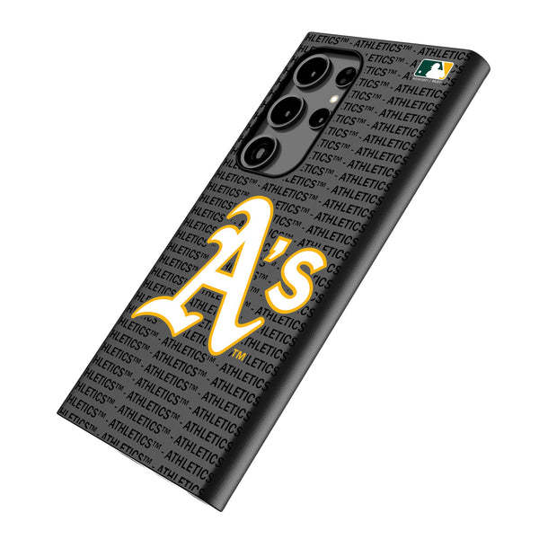 Oakland Athletics Text Backdrop Galaxy MagSafe Compatible Phone Case Iso.Jpg