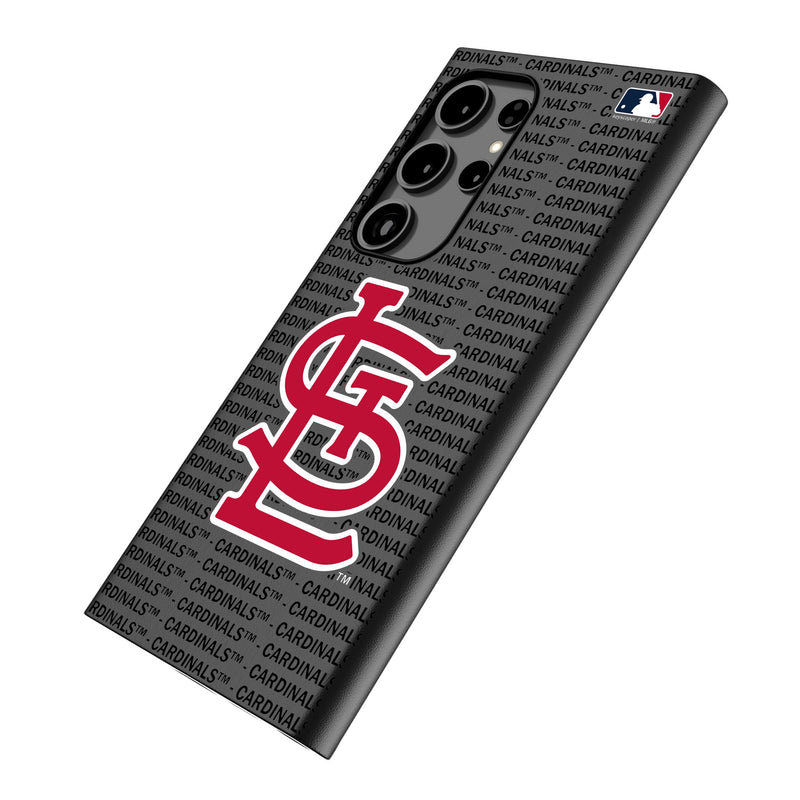 St Louis Cardinals Text Backdrop Galaxy MagSafe Compatible Phone Case Iso.Jpg