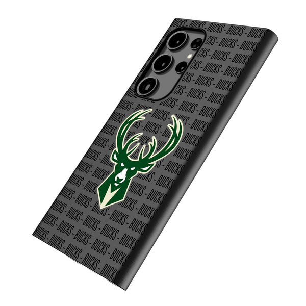 Milwaukee Bucks Text Backdrop Galaxy MagSafe Compatible Phone Case Iso.Jpg