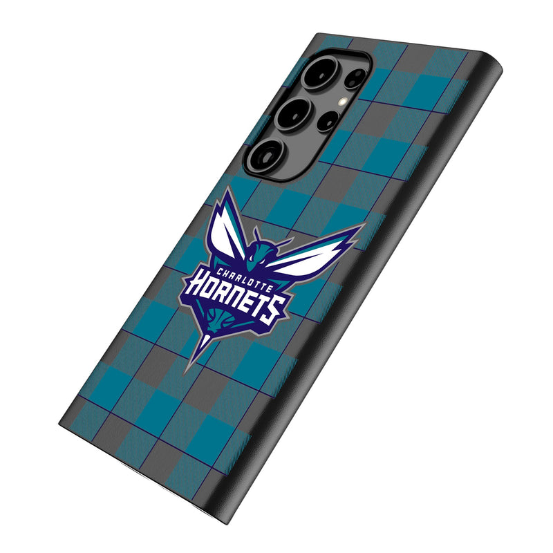 Charlotte Hornets Plaid Galaxy MagSafe Compatible Phone Case Iso.Jpg