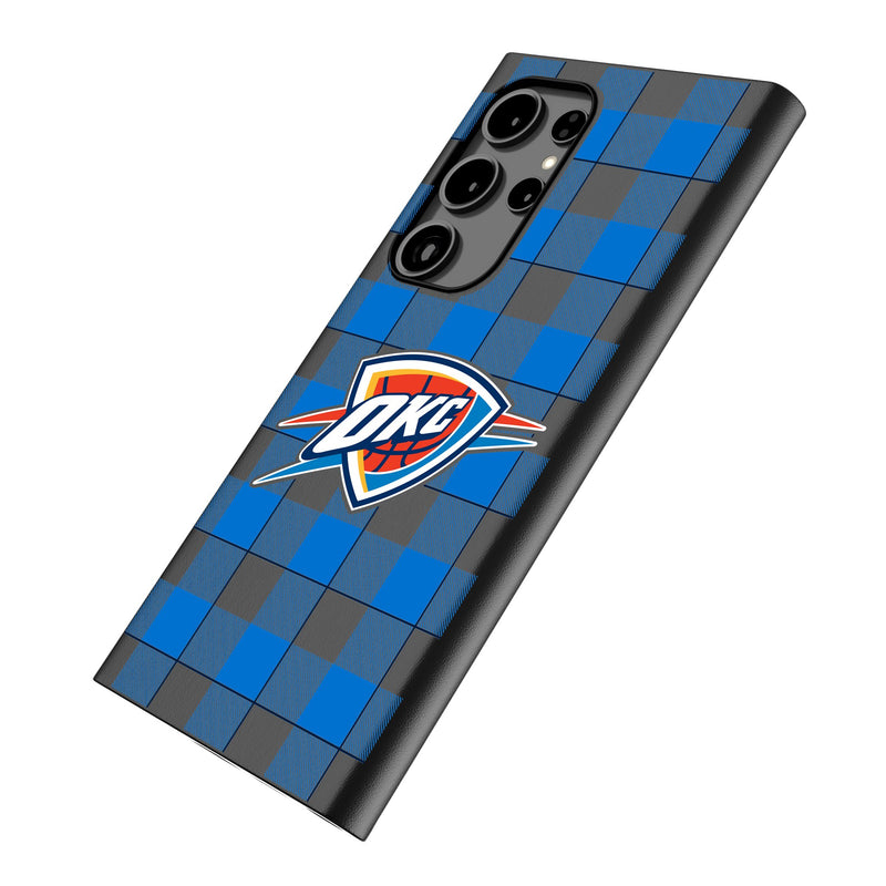 Oklahoma City Thunder Plaid Galaxy MagSafe Compatible Phone Case Iso.Jpg