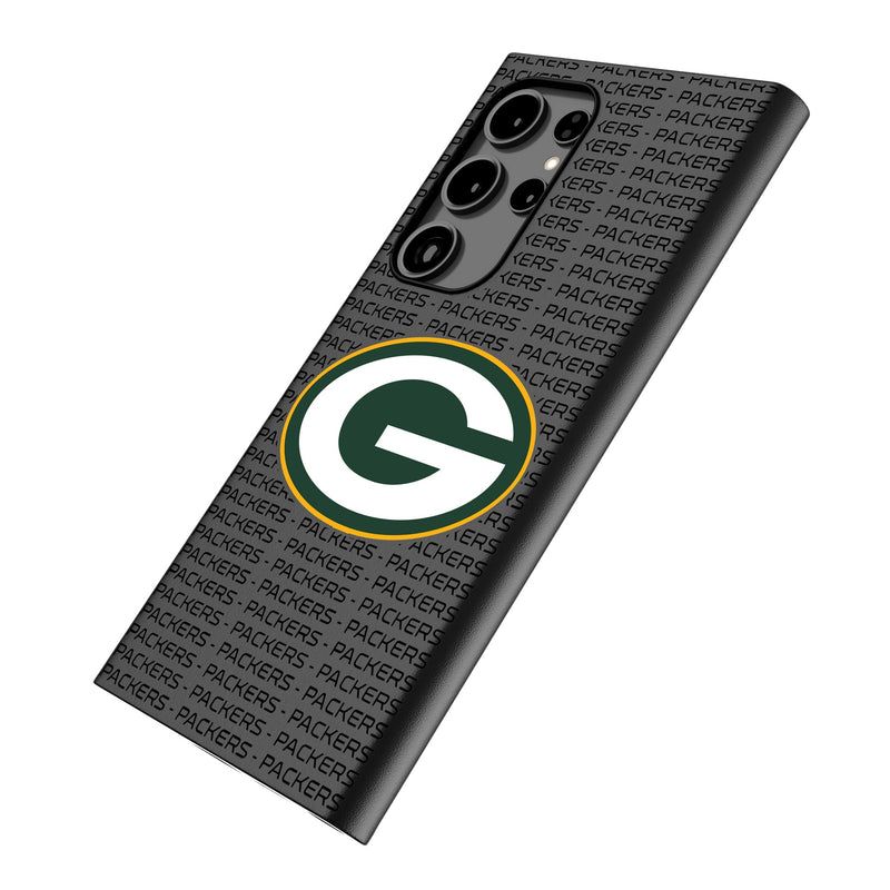 Green Bay Packers Text Backdrop Galaxy MagSafe Compatible Phone Case Iso.Jpg