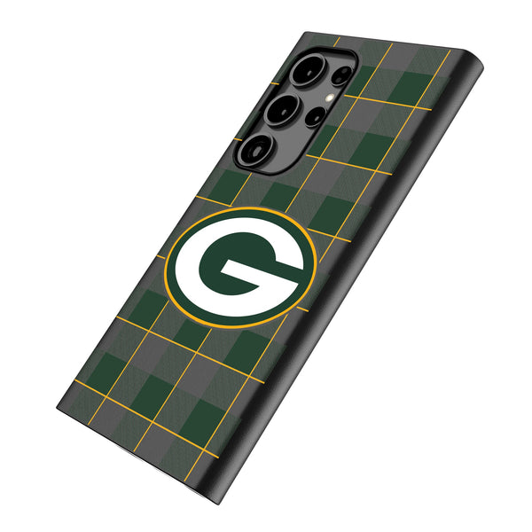 Green Bay Packers Plaid Galaxy MagSafe Compatible Phone Case Iso.Jpg