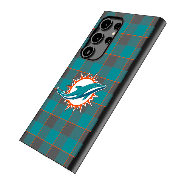 Miami Dolphins Plaid Galaxy MagSafe Compatible Phone Case Iso.Jpg