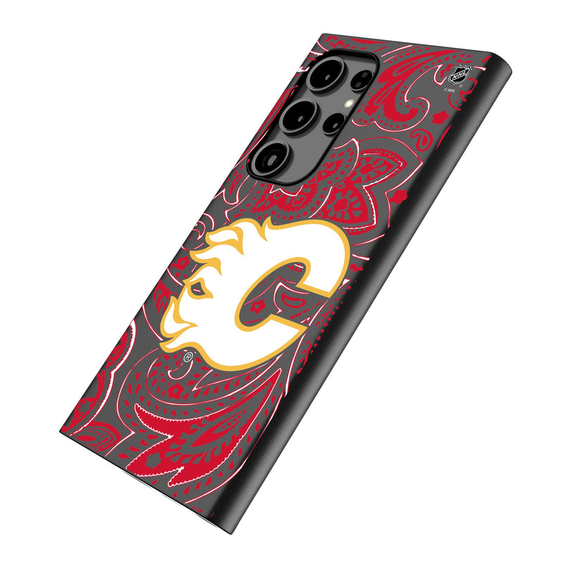 Calgary Flames Paisley Galaxy MagSafe Compatible Phone Case Iso.Jpg