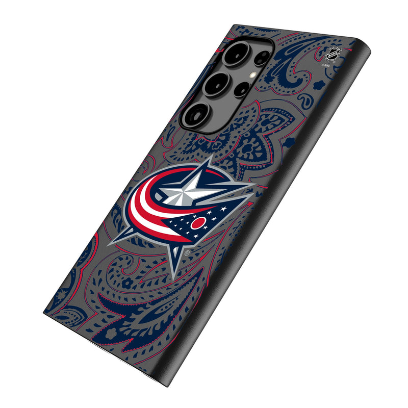 Columbus Blue Jackets Paisley Galaxy MagSafe Compatible Phone Case Iso.Jpg